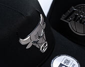 Kšiltovka New Era - NBA Metallic 9FORTY A-Frame - Chicago Bulls - Black
