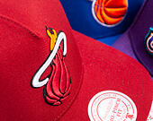 Kšiltovka Mitchell & Ness - Miami Heat - Double Clutch Pro Snapback - Red
