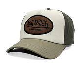 Kšiltovka Von Dutch - Trucker - Cali Patch Olive/Brown