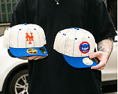 Kšiltovka New Era - MLB Retro Linen Pinstripe 59FIFTY Retro Crown - NY Mets - NY Logo - Off White