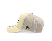 Kšiltovka New Era - Branded Denim Leather Patch 9FORTY A-Frame Trucker - Camel