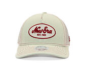 Dámská Kšiltovka New Era - Branded Denim Oval Logo 9FORTY M-CROWN A-Frame Trucker - Cream