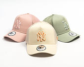 Kšiltovka New Era - MLB Outline 9FORTY A-Frame Trucker - NY Yankees - Cream / Orange