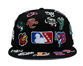 Kšiltovka New Era - MiLB All Over Logo 59FIFTY - Black