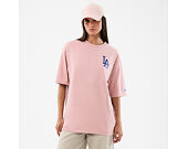 Triko New Era - MLB Cap Graphic Oversized Tee - LA Dodgers - Pink Rouge