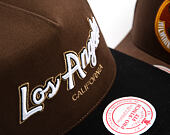 Kšiltovka Mitchell & Ness - NBA - La Script 2.0 - Los Angeles Lakers - Brown/Black