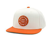 Kšiltovka Brixton - Oath Iii Snapback - Off White/Burnt Orange