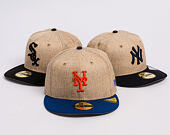 Kšiltovka New Era - MLB "Summer Twine" 59FIFTY - NY Mets - Team Color / Open Market Tan