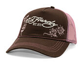 Kšiltovka Ed Hardy - Skull And Roses 5 Panel Trucker Cap