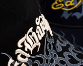 Kšiltovka Ed Hardy - Flaming 5 Panel Trucker Cap - Flame Print - Black
