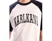 Triko Karl Kani - Sport College Boxy Raglan T-Shirt - Cream/Black