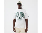 Triko New Era - MLB Arch Graphic Oversized Tee - NY Yankees - Heather Grey