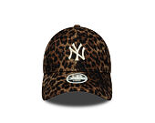 Dámská Kšiltovka New Era - MLB Cosy Leopard 9FORTY - NY Yankees - Deep Auburn / Black