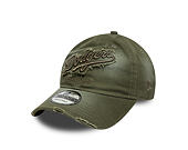 Kšiltovka New Era - MLB Distressed Wordmark 9TWENTY - LA Dodgers - New Olive