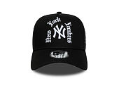Kšiltovka New Era - MLB Wordmark 9FORTY A-Frame Trucker - NY Yankees - Black