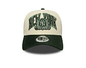 Kšiltovka New Era - MLB Wordmark Suede 9FORTY A-Frame - NY Yankees - Cream / Cilantro Green