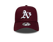 Kšiltovka New Era - MLB Essential 9FORTY A-Frame Trucker - Oakland Athletics - Burgundy