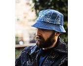 Klobouk Kangol - Denim Mashup Bucket - Black Trompe L'Oeil