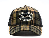 Kšiltovka Von Dutch - Baseball - Checkered Patch - Brown