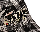Kšiltovka Capslab - Looney Tunes Trucker - Bugs Bunny Script Checkered - Black / White