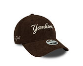 Dámská Kšiltovka New Era - MLB Cord Script 9TWENTY - NY Yankees - Chestnut Brown / Stone