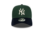 Kšiltovka New Era - MLB Suede Visor 9FORTY A-Frame - NY Yankees - Cilantro Green / Navy