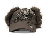 Kšiltovka Ed Hardy - Crawling Dragon Trapper - Grey