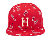 Kšiltovka HUF Bandana Metal H Red Strapback