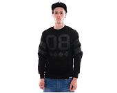 Mikina Pink Dolphin Quilted Cross Crewneck Black