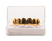 Pozlacené zuby King Ice Gold Plain Top Grillz