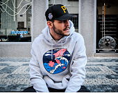 Mikina s kapucí Pink Dolphin Splash Wave Hoodie Heather Grey