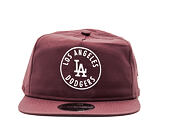 Kšiltovka New Era Taslan Emblem Los Angeles Dodgers Maroon 9FIFTY Clipback