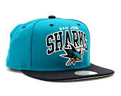 Kšiltovka Mitchell & Ness Team Arch San Jose Sharks Teal/Black Snapback