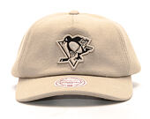 Kšiltovka Mitchell & Ness Throwback Pittsburgh Penguins Khaki Snapback