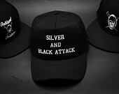 Kšiltovka New Era Silver and Black Attack Oakland Raiders 59FIFTY Black Fitted Cap