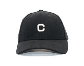 Kšiltovka New Era Mini Melton Cleveland Indians 9FORTY Light Black/Satin Strapback