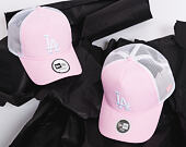 Dámská Kšiltovka New Era Oxford A Frame Trucker Los Angeles Dodgers 9FORTY Pink/White Snapback