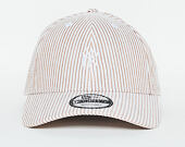 Kšiltovka New Era Seersucker New York Yankees 9FORTY Strapback Khaki / Optic White