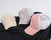 Dámská Kšiltovka New Era  Micro Cord  Los Angeles Dodgers  9FORTY A-FRAME TRUCKER  Gray / Optic Whit