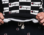 Mikina Champion Checkerboard Logo Crewneck Sweatshirt Black/White