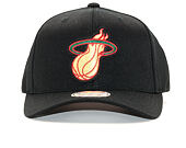 Kšiltovka Mitchell & Ness Luxe 110 SB Miami Heat Black Snapback