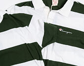 Triko Champion Long Sleeve Polo T-Shirt Green/White