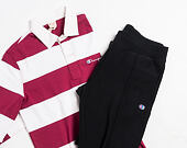 Triko Champion Long Sleeve Polo T-Shirt Red/White