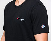 Triko Champion Crewneck T-Shirt Classic Logo Small Text Black