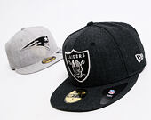 Kšiltovka New Era 59FIFTY Oakland Raiders Heather Black