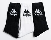 Ponožky Kappa Authentic Ailel 3 Pack Black/White