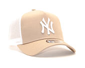 Kšiltovka New Era 9FORTY A-Frame Trucker New York Yankees Essential Camel/White Snapback