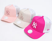 Dámská Kšiltovka New Era 9FORTY A-Frame New York Yankees Essential Pink/White Snapback