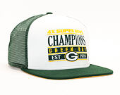 Kšiltovka 9FIFTY New Era Trucker Green Bay Packers Champions White/OTC Snapback
