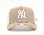 Kšiltovka New Era 9FORTY A-Frame Trucker New York Yankees League Essential Camel/White